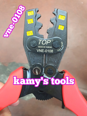 Kìm bấm cos nhanh trợ lực số 8 TOP 1.25 - 10mm2 model VNE-0108, kìm bấm đầu cote