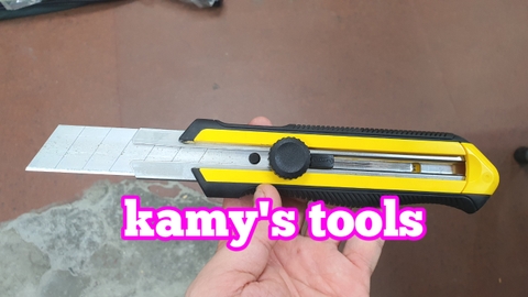 Dao rọc cáp cán nhựa cao su 7 inch 180mm rộng 25mm Stanley model STHT10425-8 và lưỡi dao rọc giấy stanley 25mm 0-11-325