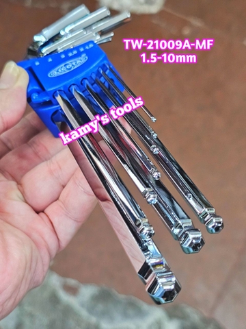 Bộ lục giác bi Licota 9 cây 1.5-10mm TW-21009A-MF