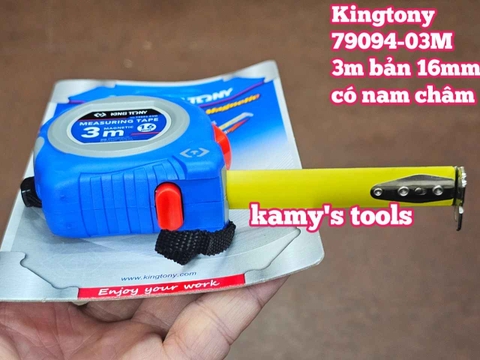 Thước cuộn thép 3m bản 16mm Kingtony model 79094-03M tự động khóa