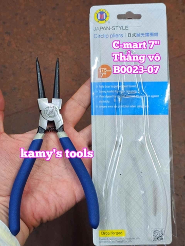 Kìm mở phe C-mart dài 7 inch 175mm thẳng ra B0022-07 thẳng vô B0023-07