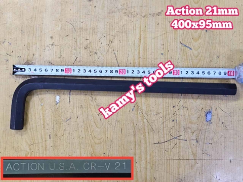 Lục giác đầu bằng thép đen Action 21mm dài 400mm ACHW-4021