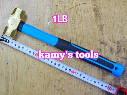 Búa đồng thau đầu lục giác 0.5kg 500g 1LB cán nhựa dài 310mm kamytools BHCP-01