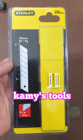 Dao rọc cáp cán nhựa cao su 7 inch 180mm rộng 25mm Stanley model STHT10425-8 và lưỡi dao rọc giấy stanley 25mm 0-11-325