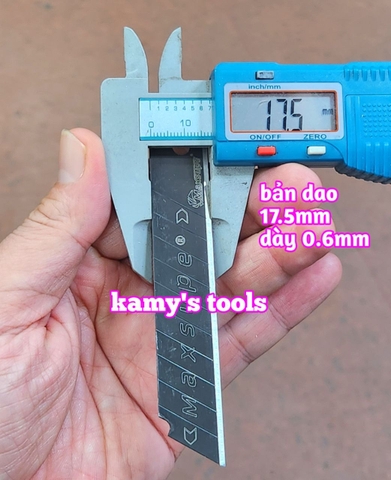 Lưỡi dao rọc giấy rọc cáp thép đen Maxsupe bản dao 17.5mm dày 0.6mm dài 106mm