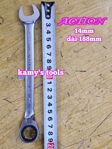 Cờ lê vòng miệng tự động Action có lẫy đảo chiều 8mm 10mm 12mm 13mm 14mm 17mm 19mm