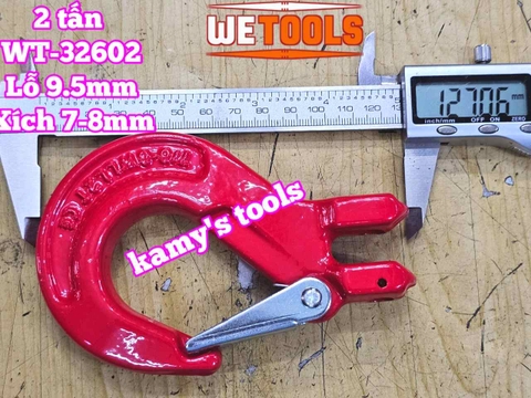Móc cẩu nối xích chốt lưỡi gà 2 tấn dùng cho xích 7-8mm Wetools WT-32602