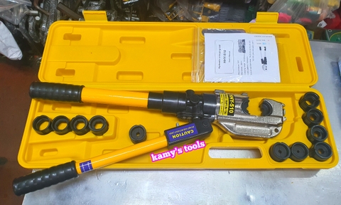 Kìm ép cos thủy lực HHY-510 TLP 16 tấn mở miệng 38mm đầu chữ C