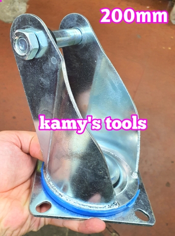 Bánh xe cao su đặc 200mm loại có đế xoay và có đế cố định (bán lẻ 1 cái)