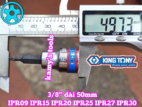 Đầu tuýp sao 5 cạnh Kingtony 3/8 inch IPR09 302D09-IPR15 302D15-IPR20 302D20-IPR25 302D25-IPR27 302D27-IPR30 302D30