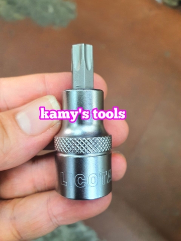 Đầu tuýp khẩu lú đầu bông sao hoa thị 1/2 inch Licota T20 T25 T27 T30 T40 T50 T55 loại không lỗ và có lỗ (bán lẻ 1 cái)