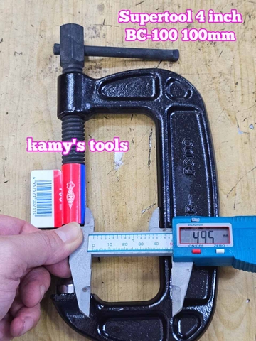 Vam cảo chữ C 4 inch 100mm BC-100 BC100 họng 50mm Supertool