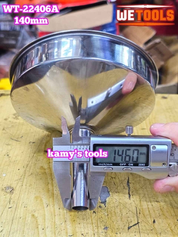 Phễu inox thép không gỉ chiết rót chất lỏng có quay treo 6 inch 140mm Wetools WT-22406A