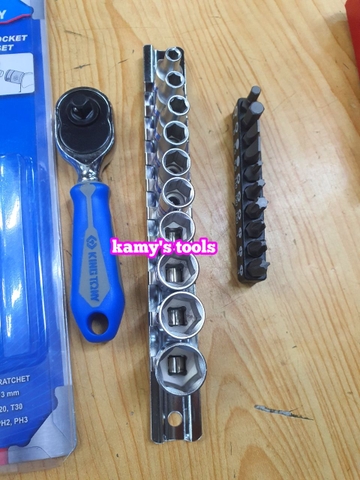 Bộ tuýp 1/4 inch Kingtony 2501MR 21 chi tiết hệ mét 6 cạnh