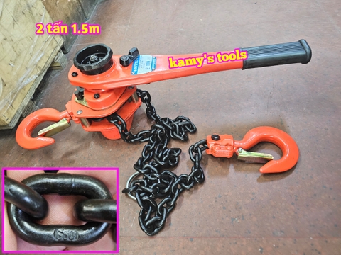Pa lăng xích lắc tay Nitto 2 tấn 1.5m (1.5 mét) VR-20 cao cấp