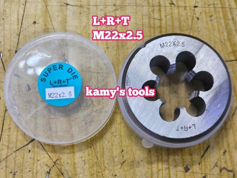 Bàn ren M22x1.5 M22x2.5 L+R+T (LRT) dụng cụ tạo ren ngoài bulong