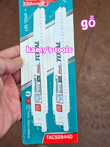 Bộ lưỡi cưa kiếm cưa Sắt TAC52922EF cưa Gỗ TAC52644D Total 6 inch dài 150mm (1 vĩ 2 lưỡi)
