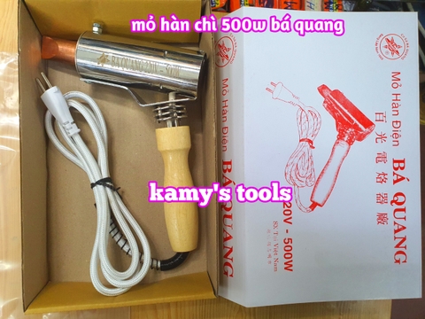 Mỏ hàn chì điện cán gỗ Bá Quang 500w