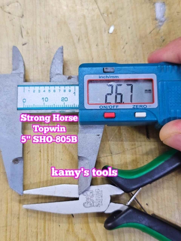 Kìm mũi dẹp bằng không răng 5 inch 125mm SHO-805B Strong Horse Topwin