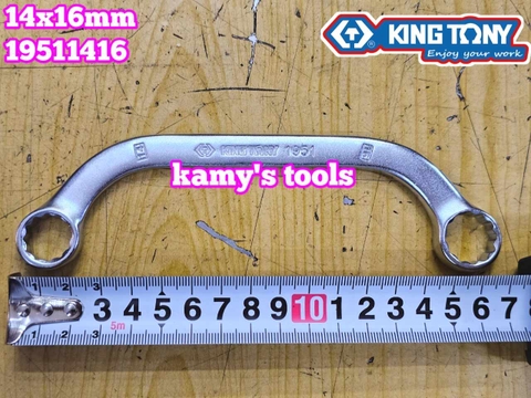 Cờ lê 2 đầu vòng trái me Kingtony 14x16mm 19511416