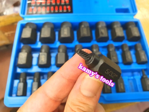 Bộ tuýp khẩu tháo mở lấy ốc hỏng trờn ren ốc vít gãy 25 chi tiết kamytools