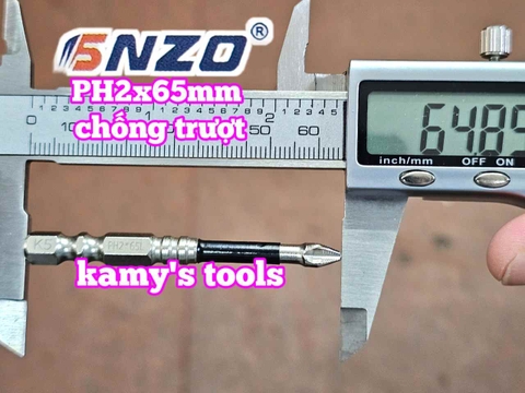 Đầu mũi bắn vít bake PH2 dài 65mm chống trượt SNZO SO-52206 (bán lẻ 1 cây)