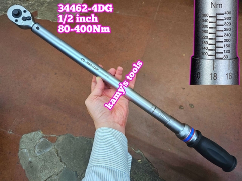 Cần siết lực Kingtony 1/2 inch 34462-4DG 80-400Nm dài 613mm, cần chỉnh lực