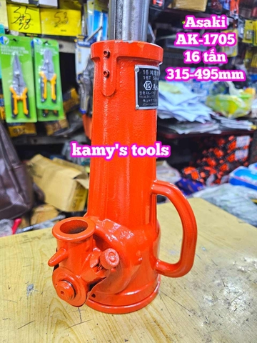 Kích con đội răng cơ khí 16 tấn cao 315mm-495mm Asaki AK-1705