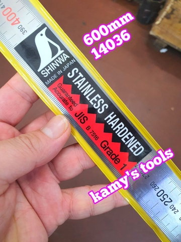 Thước lá Shinwa inox 0-600mm model 14036, thước lá 60cm