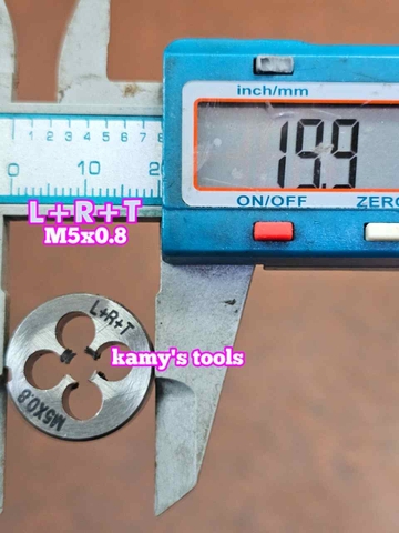Bàn ren M5x0.8 (5x0.8) L+R+T (LRT) dụng cụ tạo ren ngoài bulong