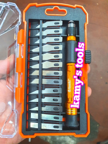 Bộ dao điêu khắc, chạm, trổ, tách, ghép cao cấp 14 chi tiết Asaki Model AK-3960 và Model AK-3961( bán riêng từng bộ)