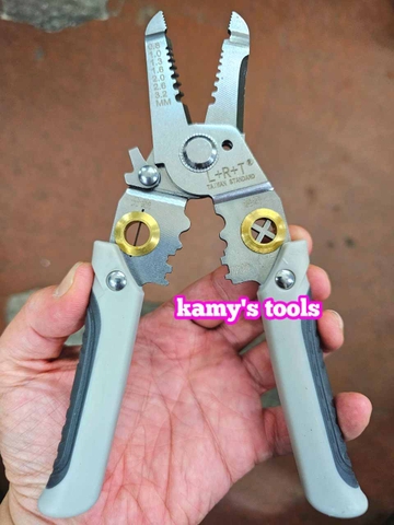 Kìm tuốt dây điện đa năng cắt tuốt uốn dây kìm bấm cos L+R+T dài 190mm