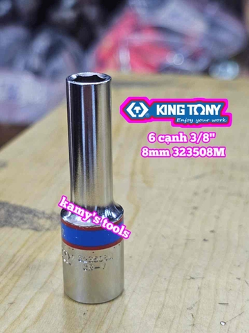 Đầu tuýp 3/8 inch 6 cạnh Kingtony 7mm 8mm 9mm 10mm 11mm 12mm 13mm 14mm 16mm 17mm 19mm 323507M 323508M 323509M 323510M 323511M 323512M 323513M 323514M 323516M 323517M 323519M