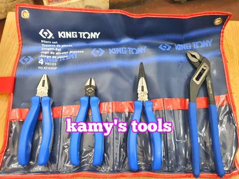 Bộ kìm 4 cái Kingtony model 42104GP01 (Kìm cắt, điện, nhọn, mỏ quạ)