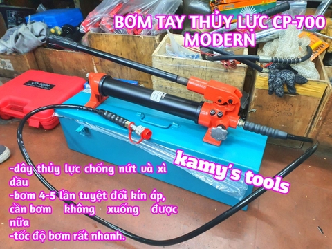 Bơm tay thủy lực CP-700 hiệu MODERN dây chống nứt, bơm nhanh gấp 2 lần