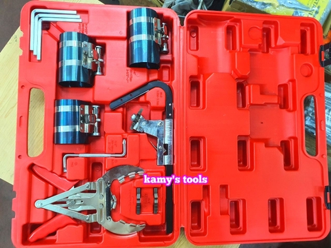 Bộ dụng cụ tháo lắp xéc măng, làm sạch cạo rãnh xéc măng, cổ dê vô bạc 9 chi tiết