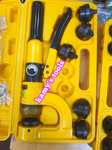 Dụng cụ đột lỗ tôn thủy lực đục lỗ thang máng cáp máng điên SYD-25 với 6 bộ khuôn đột 18-32mm
