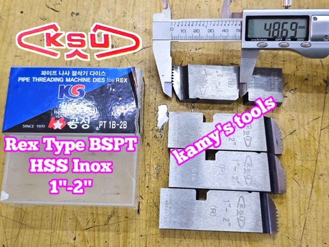 Dao tiện tiện ren ống INOX HSS Rex hiệu Kong Sung KSU 1-2 inch (34-60mm) hệ ren BSPT