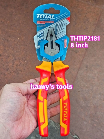 Kìm điện cách điện 1000V Total 8 inch dài 200mm THTIP2181