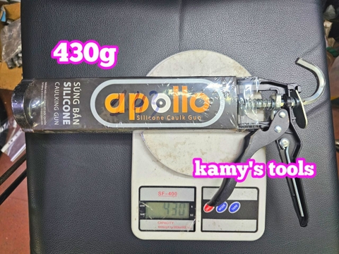 Súng bắn keo silicon Apollo dài 335mm thép dày nặng khoảng 430g