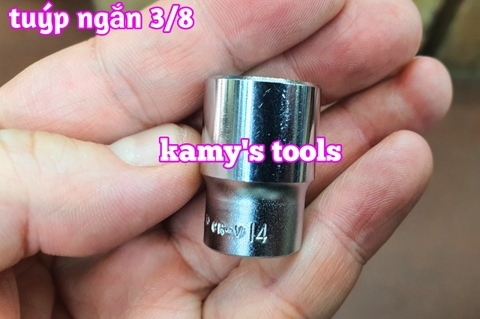 Đầu tuýp đầu khẩu ngắn 3/8 inch lục giác Standard chính hãng 8mm 10mm 12mm 13mm 14mm 17mm (lẻ từng cục)