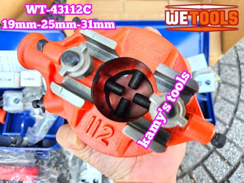 Bộ dụng cụ tiện ren ống sắt tráng kẽm EMT bằng tay 1/2 3/4 1 inch 19mm 25mm 31mm Wetools WT-43112C