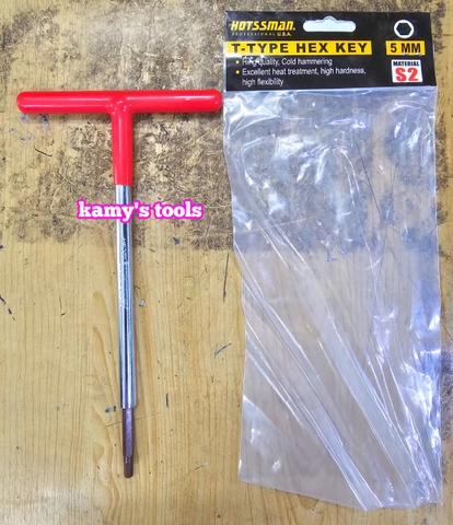 Lục giác cán chữ T Hotssman thép S2 4mm 5mm 6mm dài 230mm