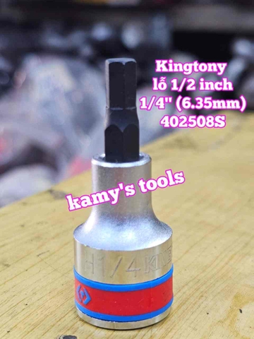 Tuýp lú đầu lục giác lỗ 1/2 inch Kingtony cỡ 3/16 7/32 1/4 19/32 5/16 inch 402506S 402507S 402508S 402509S 402510S