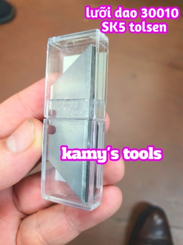 Hộp 10 Lưỡi dao thép SK5 TOLSEN mdoel 30010