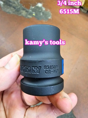 Tuýp 3/4 inch đen ngắn lục giác kingtony 16mm 17mm 18mm 19mm 20mm 21mm 651516M 651517M 651518M 651519M 651520M 651521M