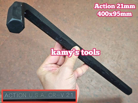 Lục giác đầu bằng thép đen Action 21mm dài 400mm ACHW-4021