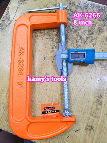 Cảo chữ C Asaki 8 inch 200mm Asaki AK-6266