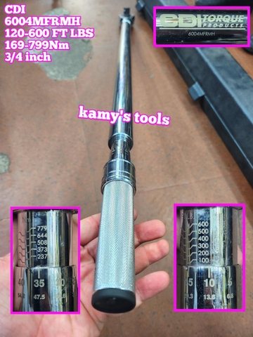 Cần siết lực 3/4 inch CDI TORQUE 6004MFRMH 100-600 Feet-lb hay 169-799Nm dài 42 inch 1024mm