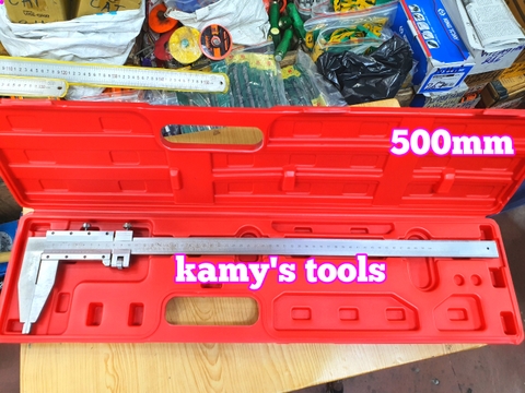 Thước kẹp cơ khí 500mm xx0.02mm mỏ cặp dài, thước cặp